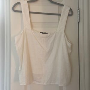 BANANA REPUBLIC cream colored top! Size LARGE